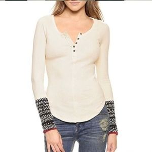 Free People Alpine Ski Lodge Thermal, Size Large.